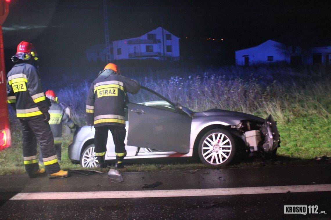 ŁĘŻANY: Zderzenie ciężarówki z osobówką na DK19