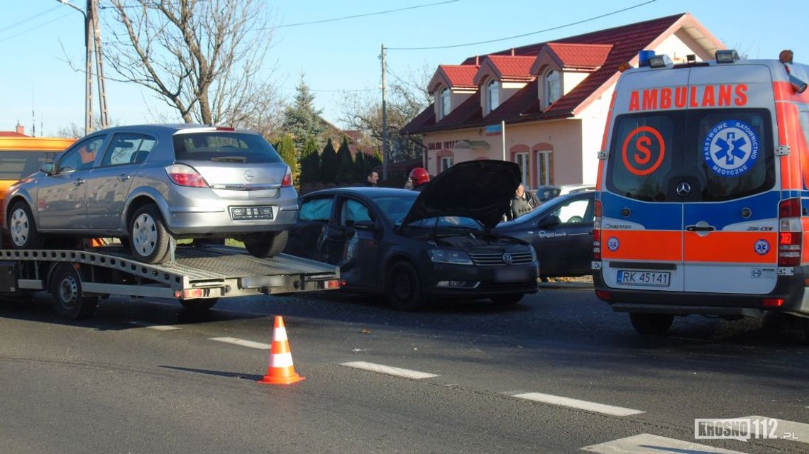 Łężany: Zderzenie lawety i dwóch osobówek