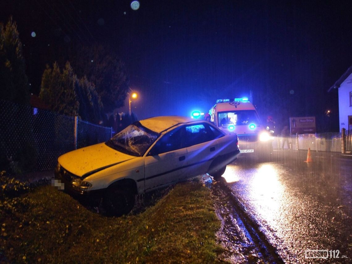 LUBATÓWKA: Pijany wjechał Oplem do rowu