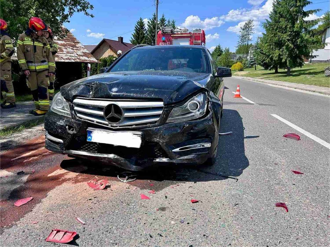 Mercedesem wjechał w Audi, a to w Skodę