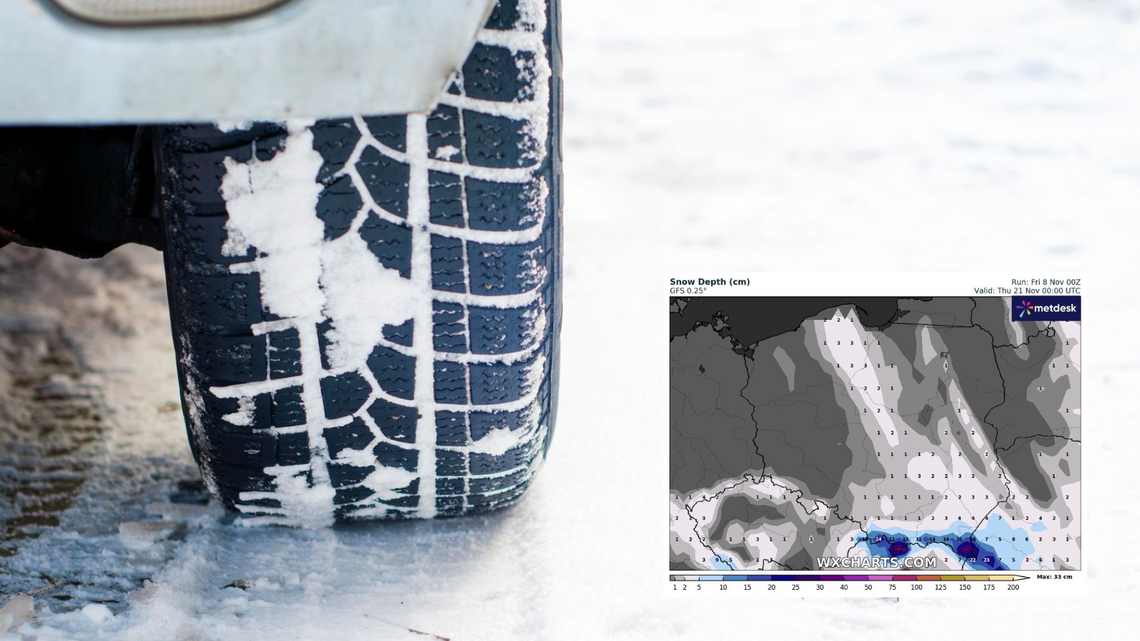 Meteo Krosno: czas na zmianę opon - niedługo śnieg!