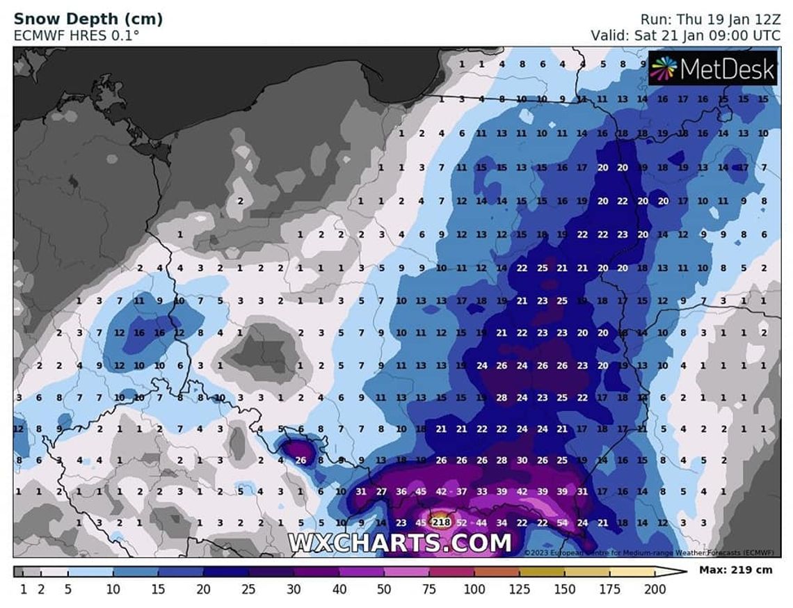 Meteo Krosno: Kolejna dostawa śniegu. Na drogach możliwy paraliż