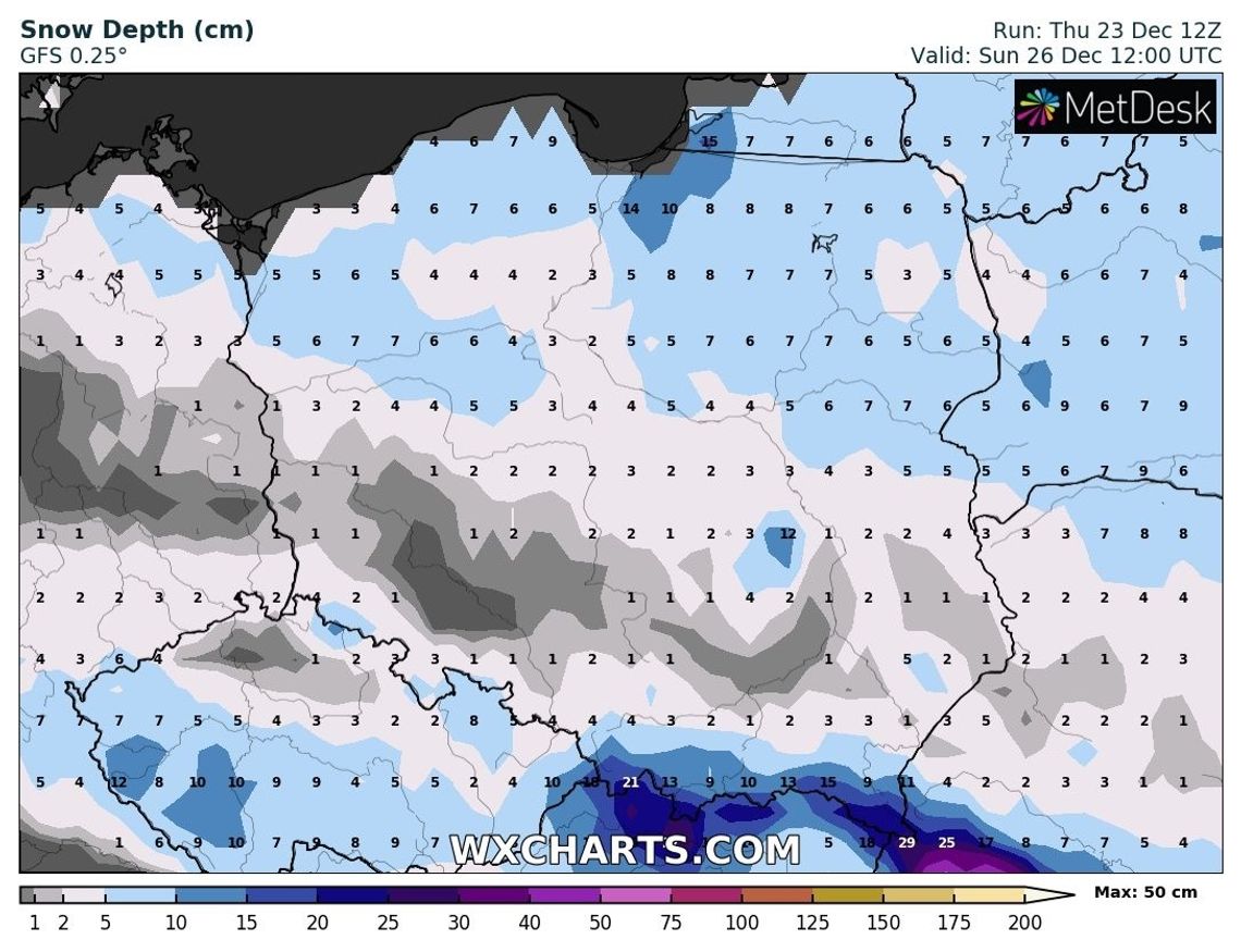 Meteo Krosno: Prognoza pogody na Święta... białe Święta?
