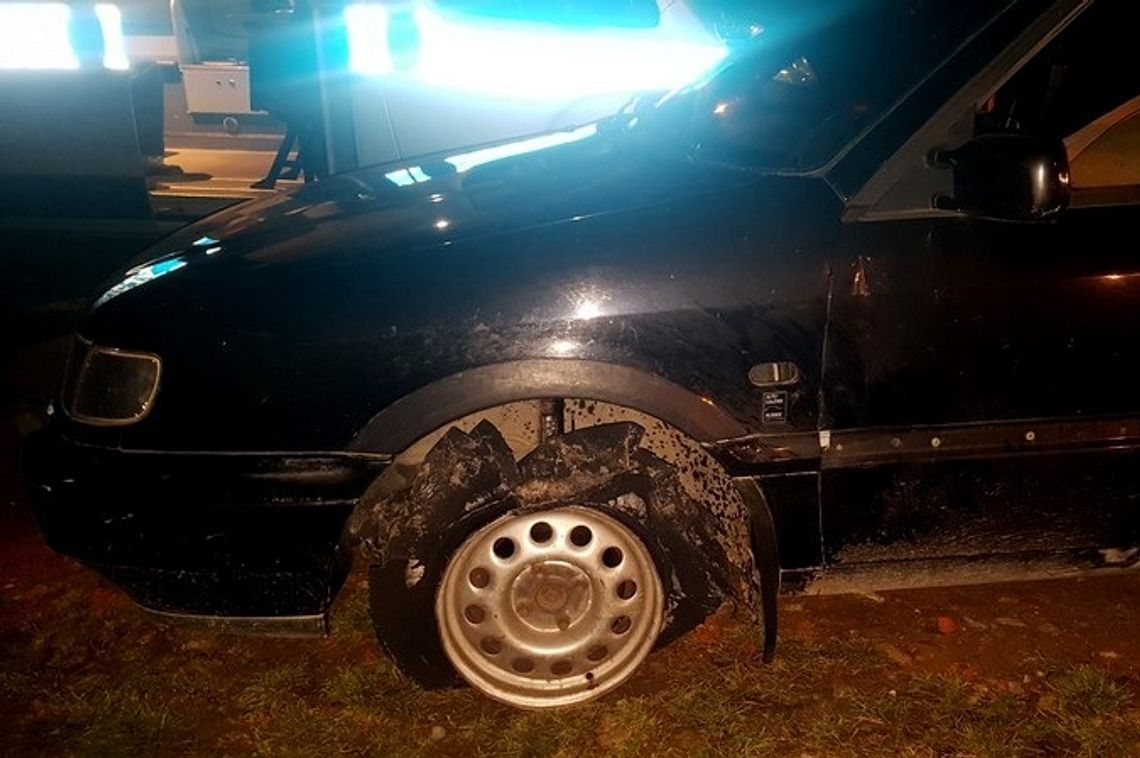 MIEJSCE PIASTOWE: Był tak pijany, że nie widział, że jedzie bez opony
