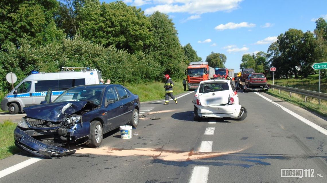 Moderówka: Trzy samochody zderzyły się na DK28