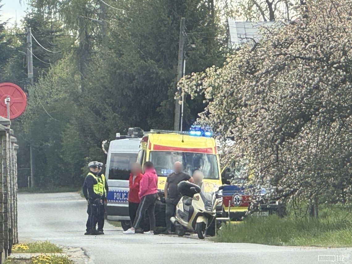 Motocyklista przewrócił się na Jasnej w Krośnie. 69-latek trafił do szpitala