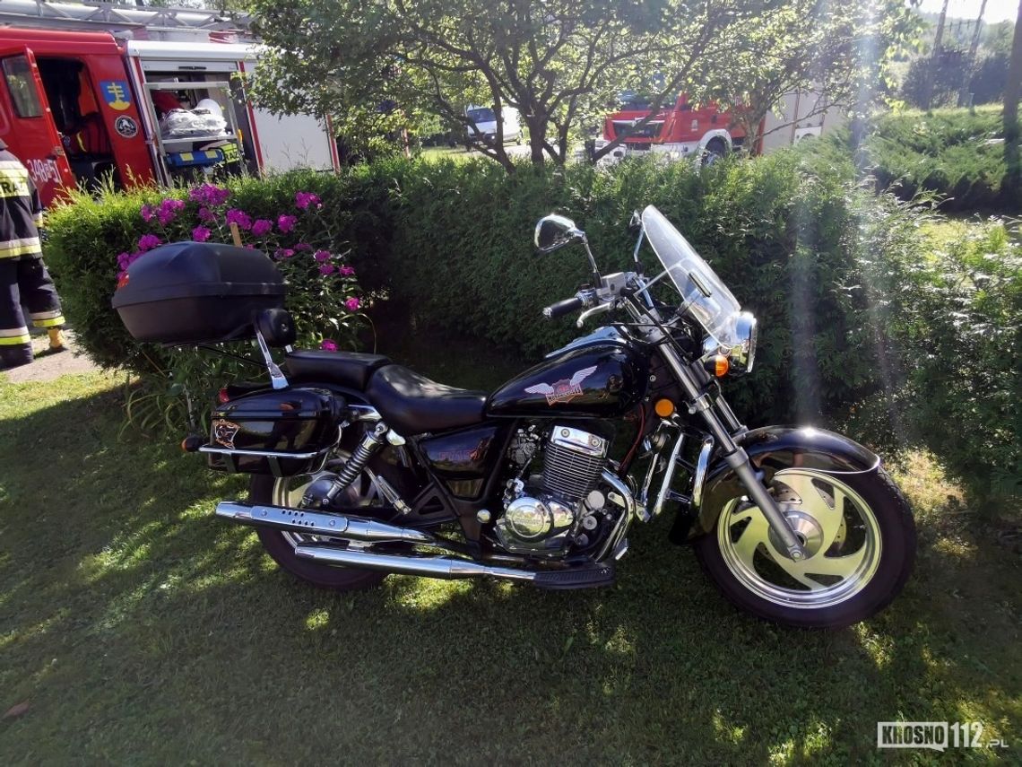 Motocyklista ranny. Zdarzenie w Łękach Strzyżowskich