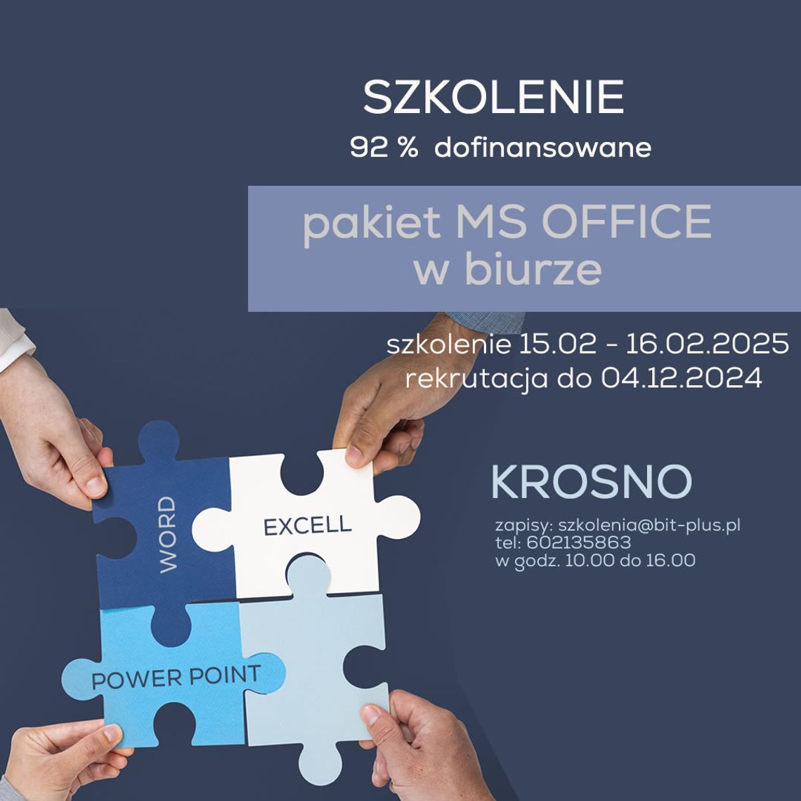 Szkolenie dofinansowane: MS Office w biurze. Word i Excel - praktyczne zastosowania w biurze