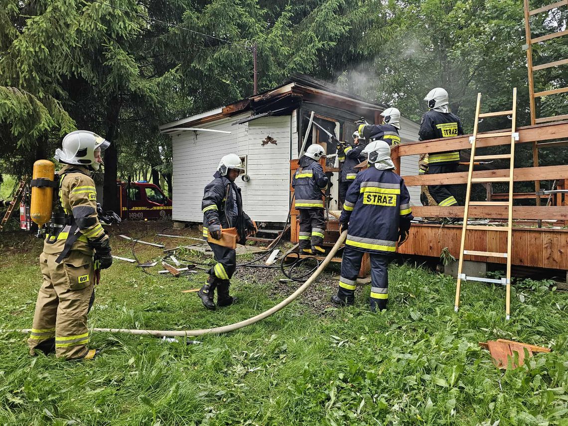 Myscowa. Pożar domku letniskowego Myscowa. Pożar domku letniskowego