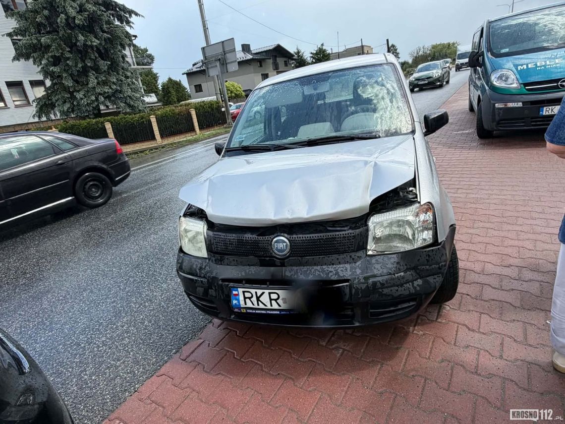 Najechanie na Al. Jana Pawła II w Krośnie