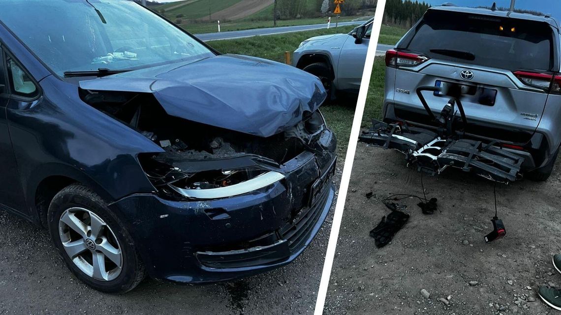 Najechanie na DK28 w Sieniawie