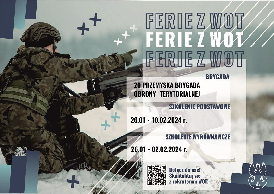 Nie wiesz co robić na feriach? Zapisz się na "Ferie z WOT"