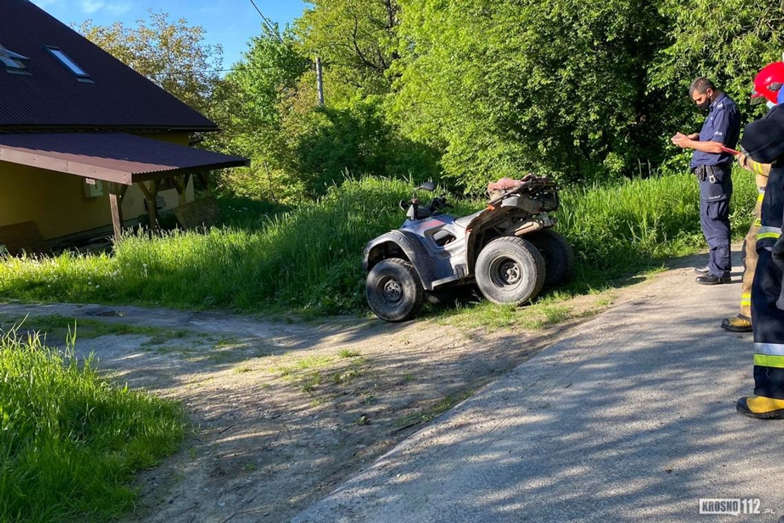 Niebezpieczne zdarzenie kierowcy quada w Potoku