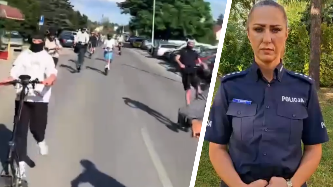 Niebezpieczny rajd nastolatków na hulajnogach w Krośnie. Policja wszczęła postępowanie Niebezpieczny rajd nastolatków na hulajnogach w Krośnie. Policja wszczęła postępowanie