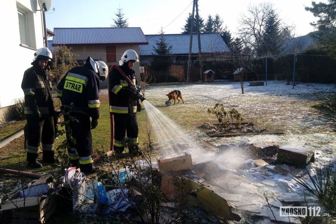 ODRZYKOŃ: Pożar kotłowni w budynku przy Jagiełły