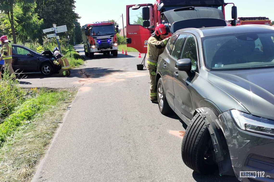 Odrzykoń. Zderzenie Volvo i Opla