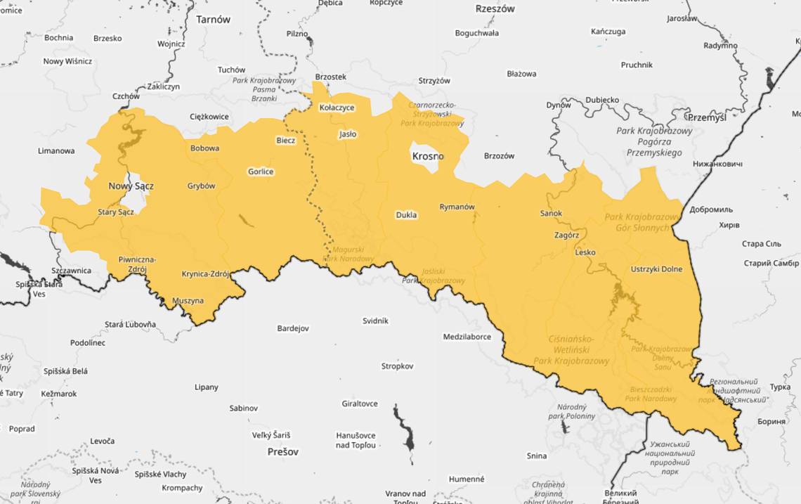 Ostrzeżenie IMGW dla powiatu krośnieńskiego i regionu. W nocy możliwe przymrozki