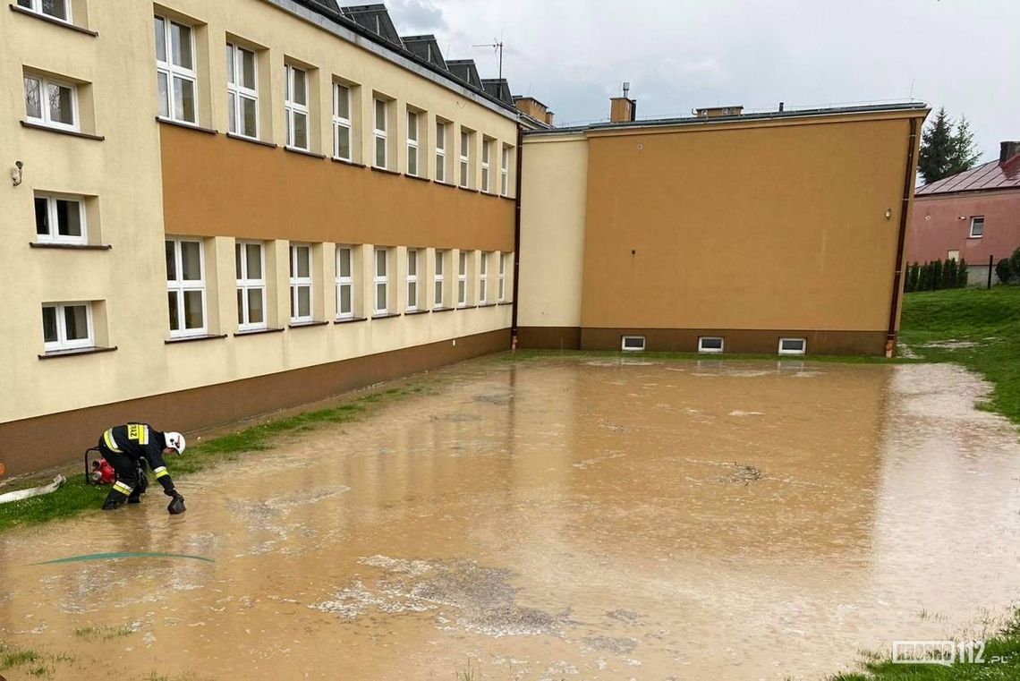 ? Podtopienia w gminie Jedlicze po silnej burzy!