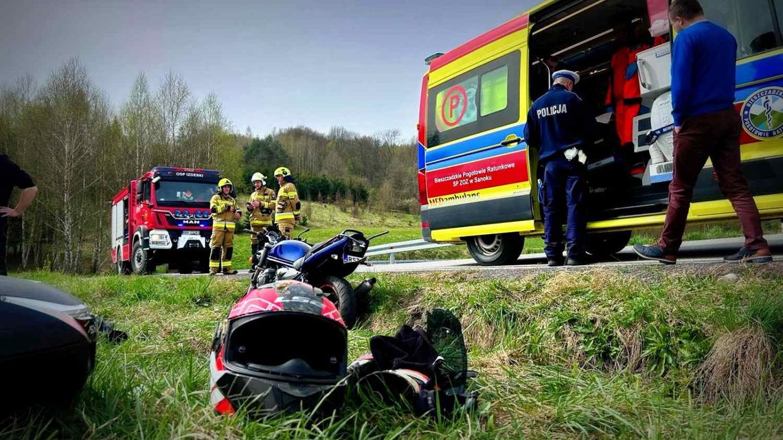 Pogoda sprzyjała fanom jednośladów. Zdarzenie na serpentynach w Izdebkach