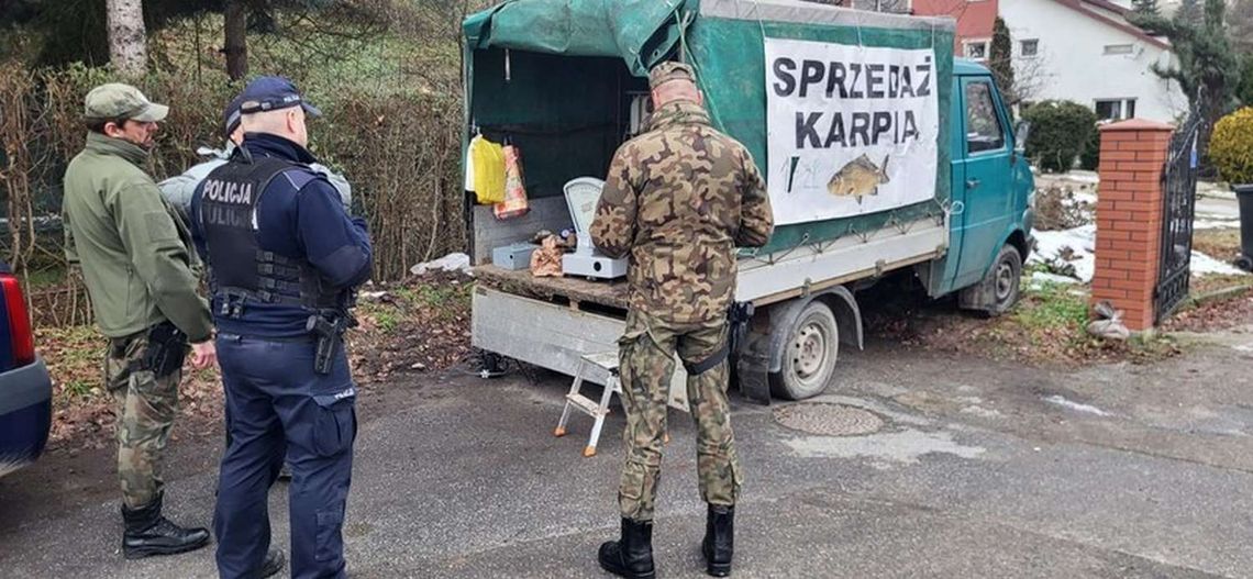 Policja, Straż Miejska i Straż Rybacka kontrolują punkty sprzedaży karpi