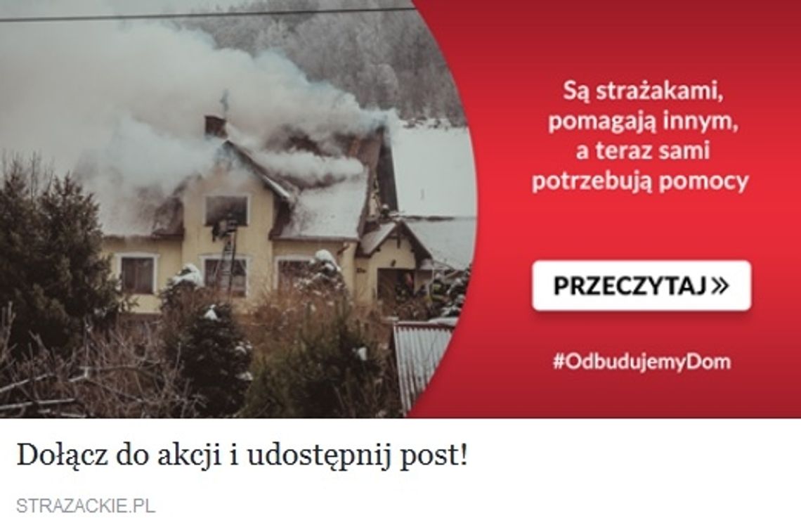 POMAGAMY: Po pożarze w Olchowcu napływa pomoc