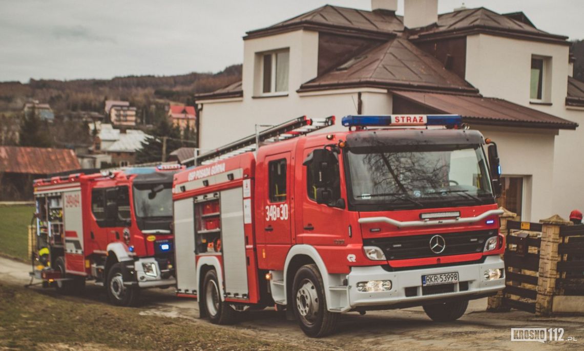 Posada Górna. Pożar w jednym z domów