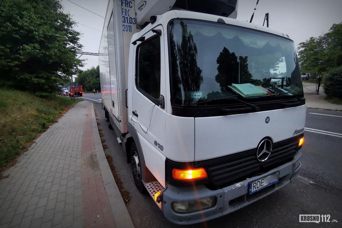 ? Potok. Pieszy w stanie krytycznym, po potrąceniu przez ciężarówkę