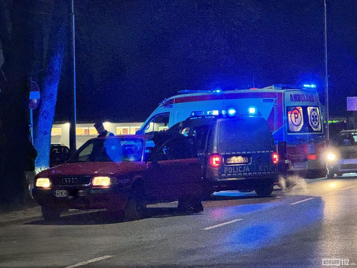 Potrącenie pieszego na ul. Bursaki w Krośnie Potrącenie pieszego na ul. Bursaki w Krośnie