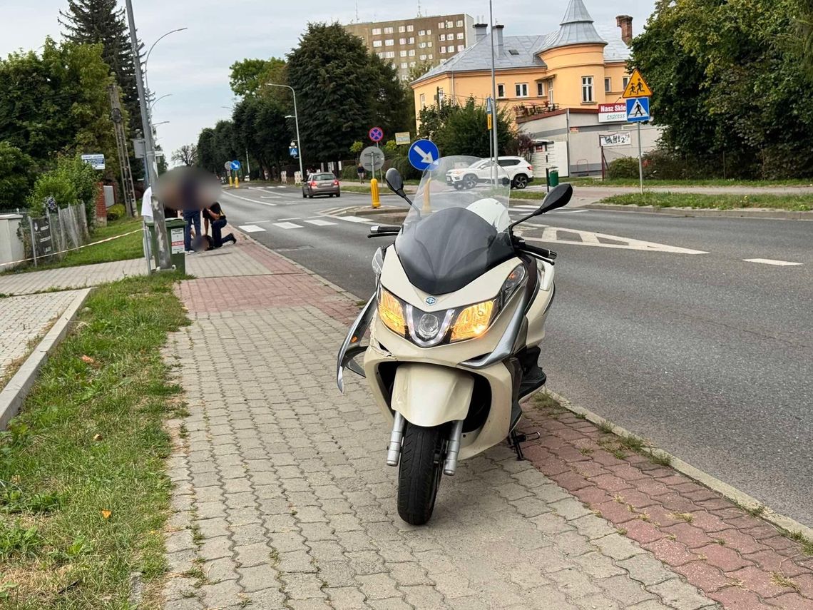 Potrącenie pieszego przez kierującego jednośladem na Krakowskiej