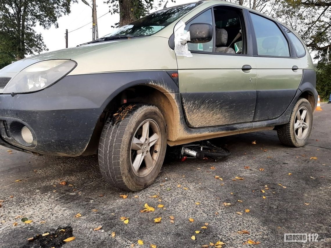 Potrącenie rowerzystki na skrzyżowaniu z DW993 w Teodorówce
