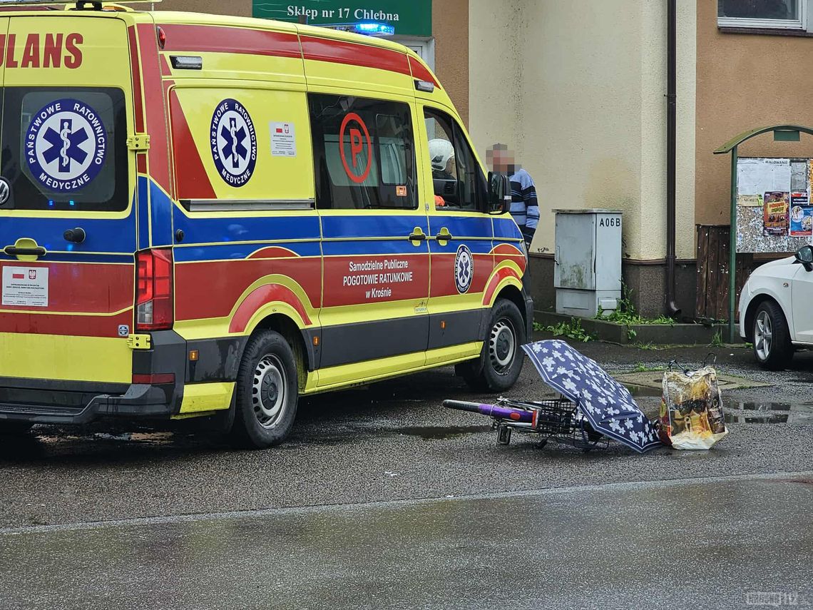 Potrącenie rowerzystki w Chlebnej Potrącenie rowerzystki w Chlebnej