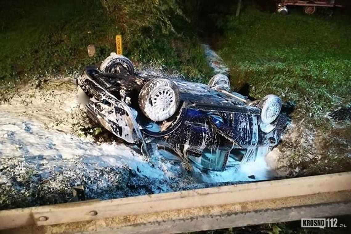 Poważny wypadek na trasie relacji Krosno - Sanok