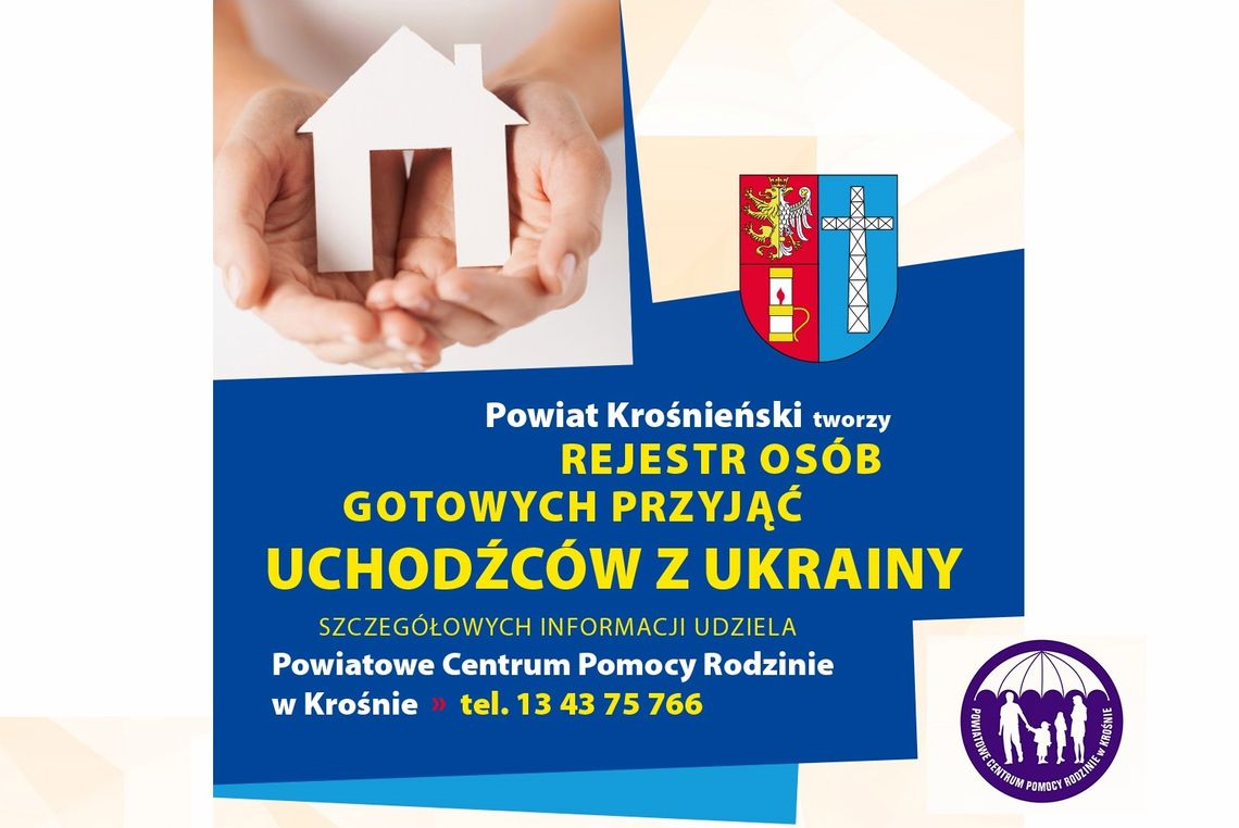 Powiat krośnieński tworzy bazę osób, które mogą przyjąć uchodźców z Ukrainy