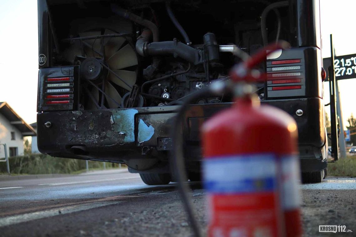 Pożar autobusu w Woli Komborskiej