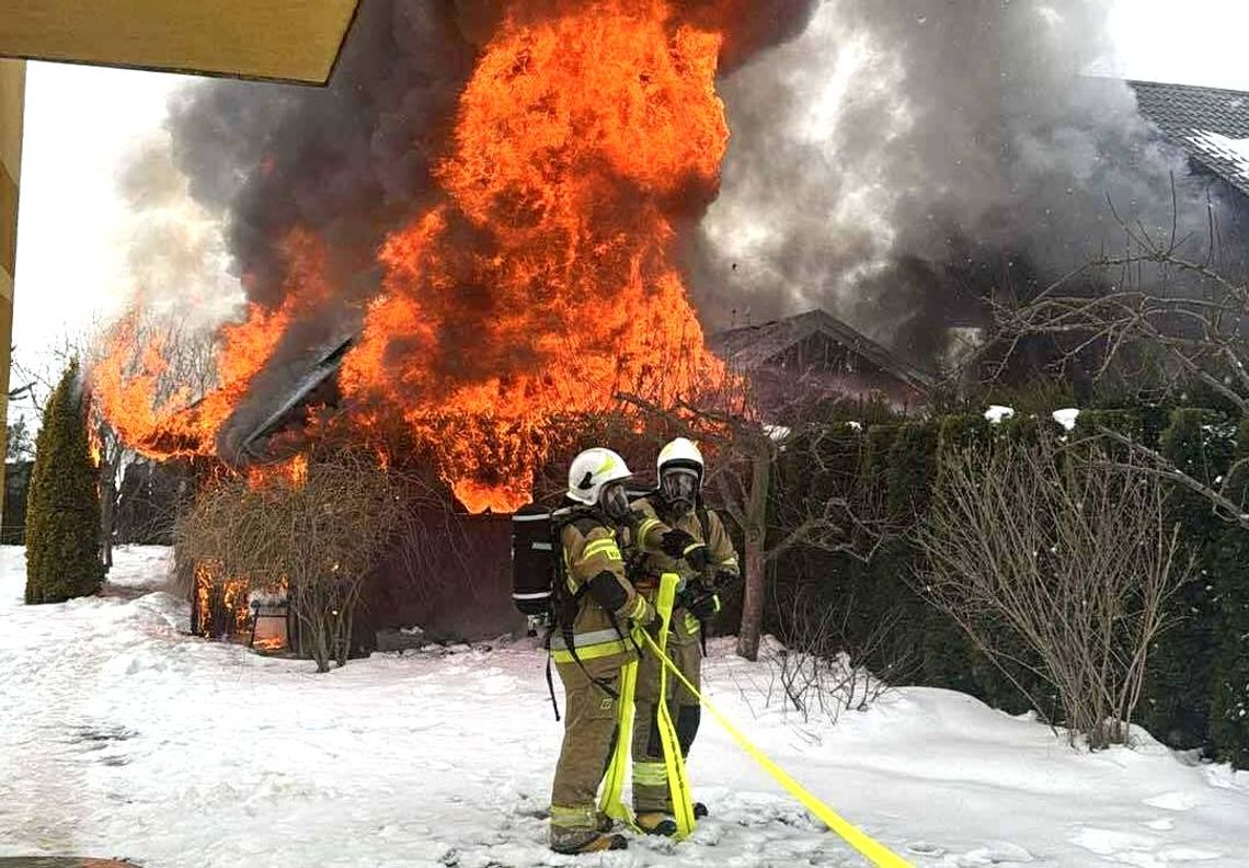 Pożar budynków gospodarczych w Odrzykoniu [WIDEO]