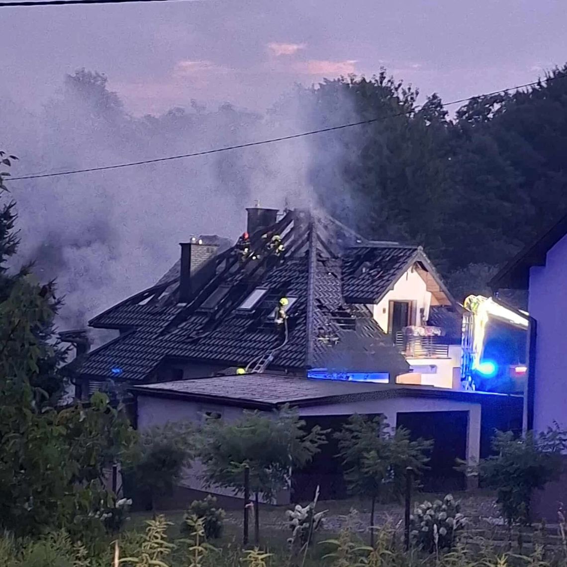 Pożar budynku mieszkalnego w Niegłowicach