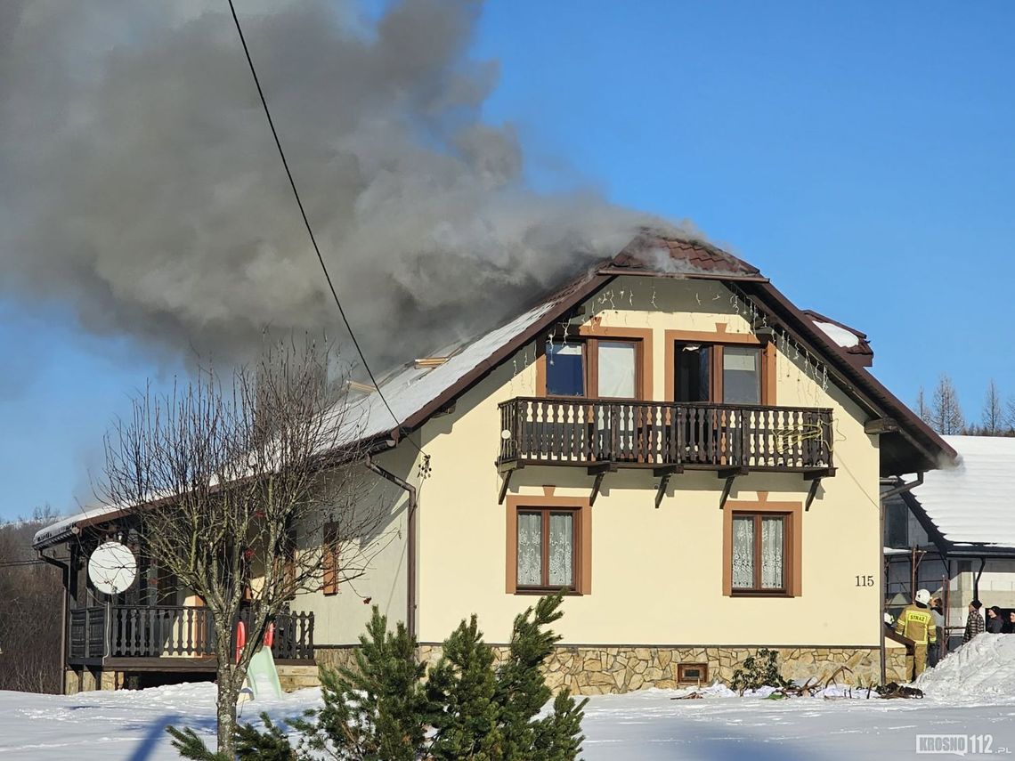 Pożar budynku mieszkalnego w Posadzie Jaśliskiej