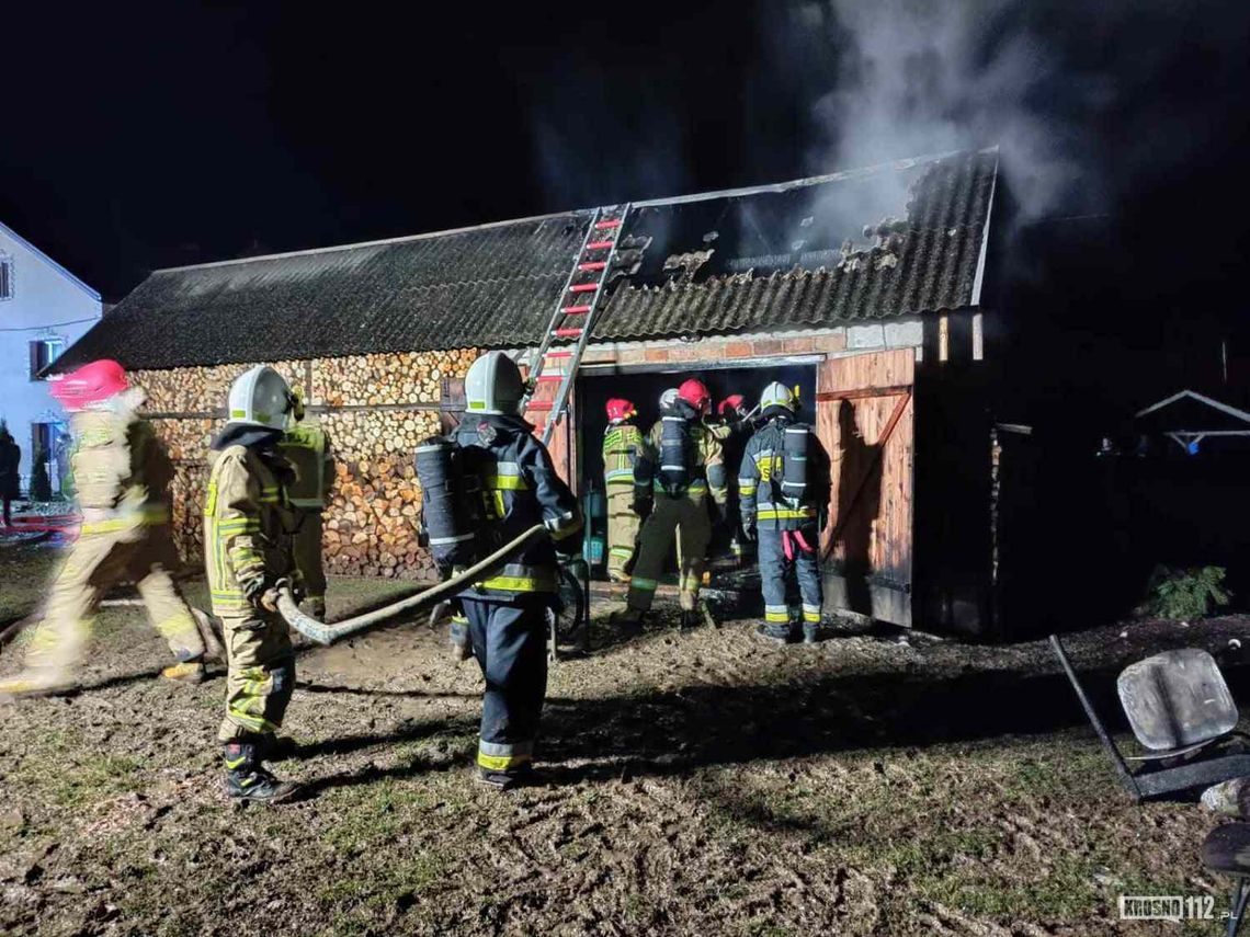 Pożar budynku w Posadzie Jaśliskiej