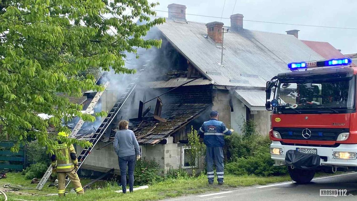 Pożar domu w Bliznem!