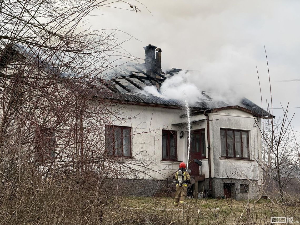 Pożar domu w Korczynie przy ul. Zawiśle