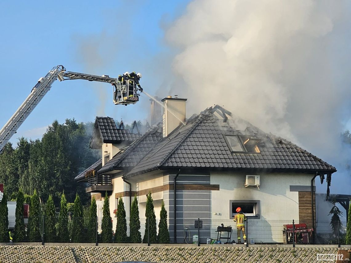 Pożar domu w Wolicy