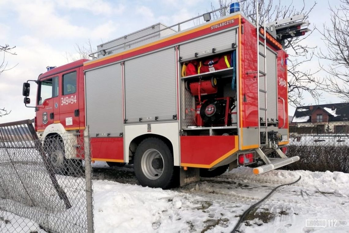 Pożar elewacji domu przy ul. Panasia w Odrzykoniu