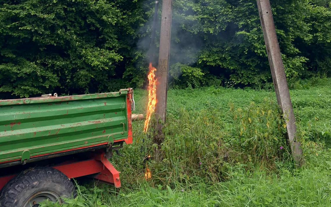Pożar instalacji elektrycznej w Korczynie [WIDEO]