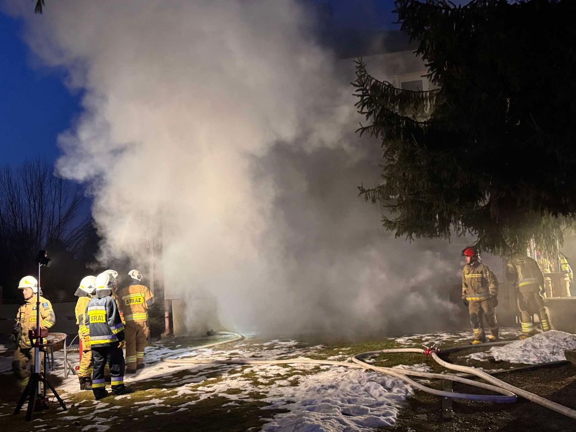 Pożar kotłowni przy Wisze
