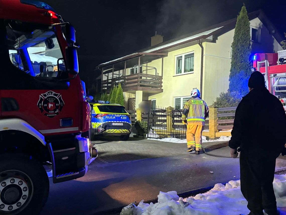 Pożar w domu w Posadzie Górnej