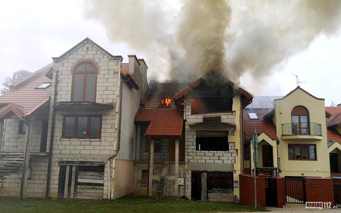 Pożar poddasza przy ul. Lenarta