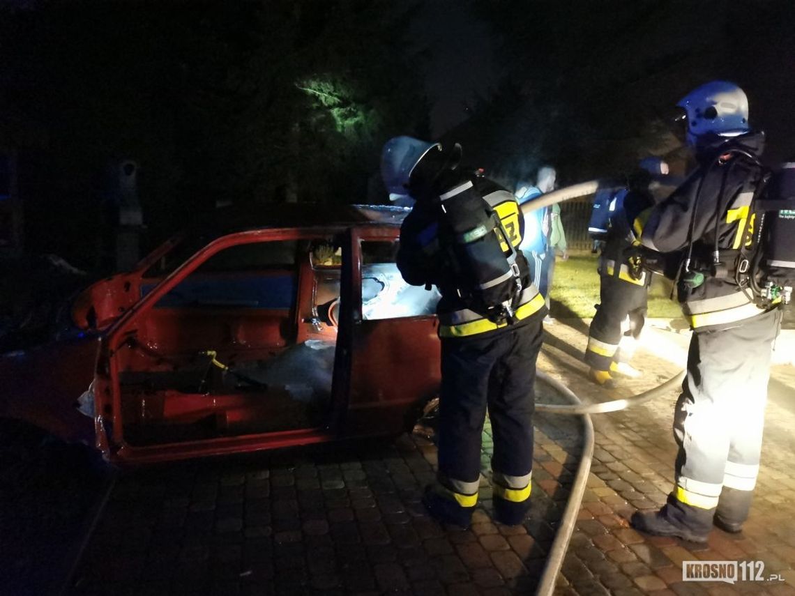 Pożar samochodu i garażu w Turaszówce
