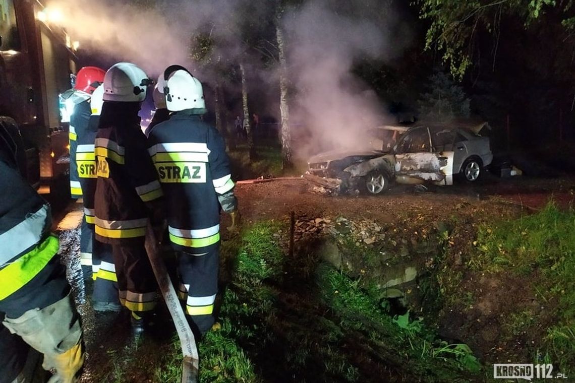 Pożar samochodu osobowego w Jaszczwi