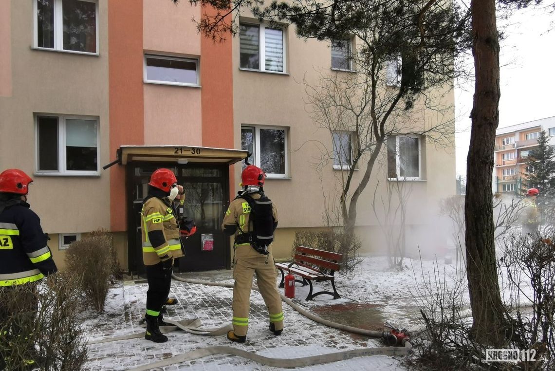 Pożar w jednej z piwnic bloku przy ul. Armii Krajowej