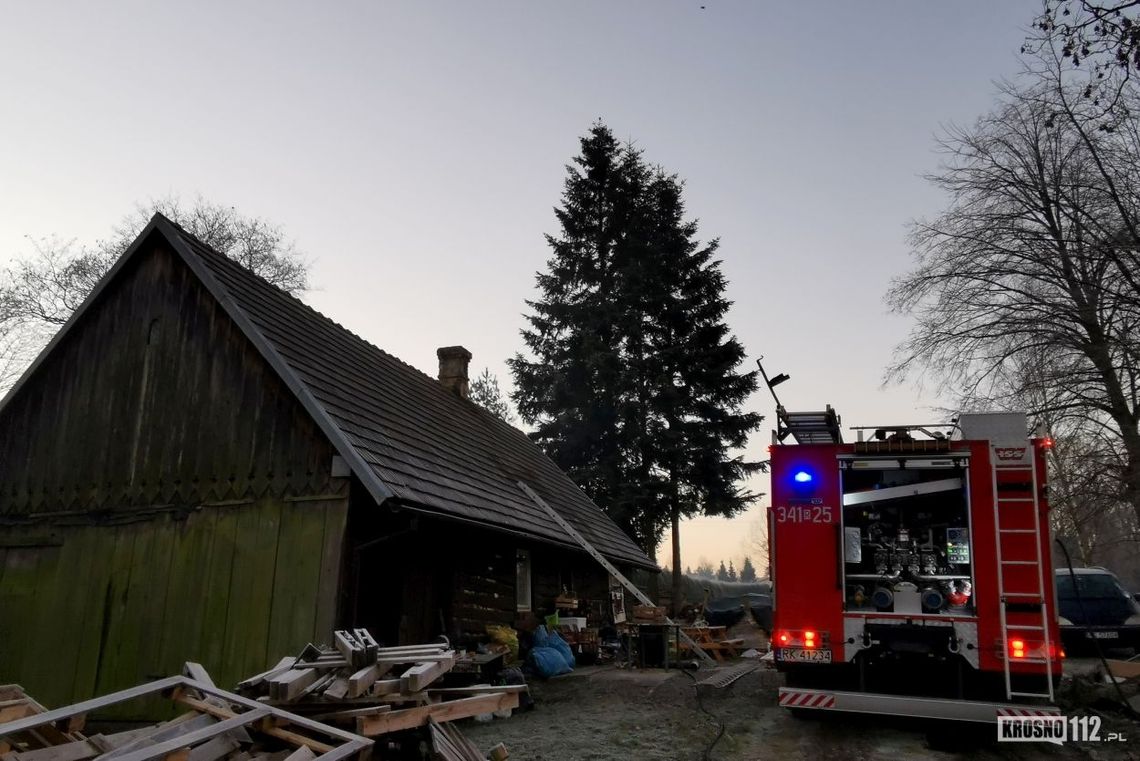 Pożar w jednym z domów przy Wiklinowej w Krośnie